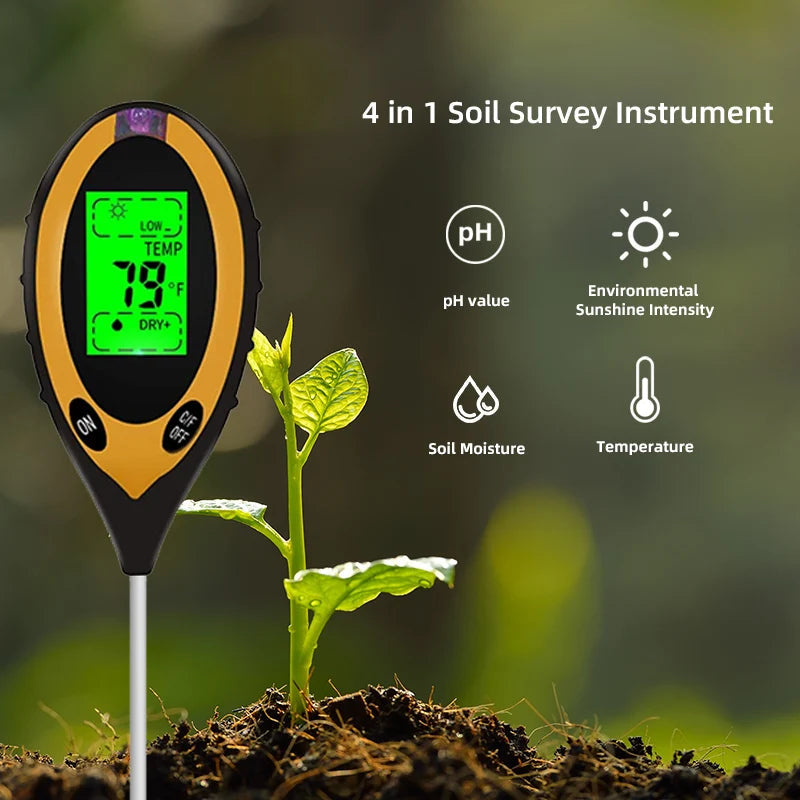 GrowGuard™ 4-in-1 Soil Tester