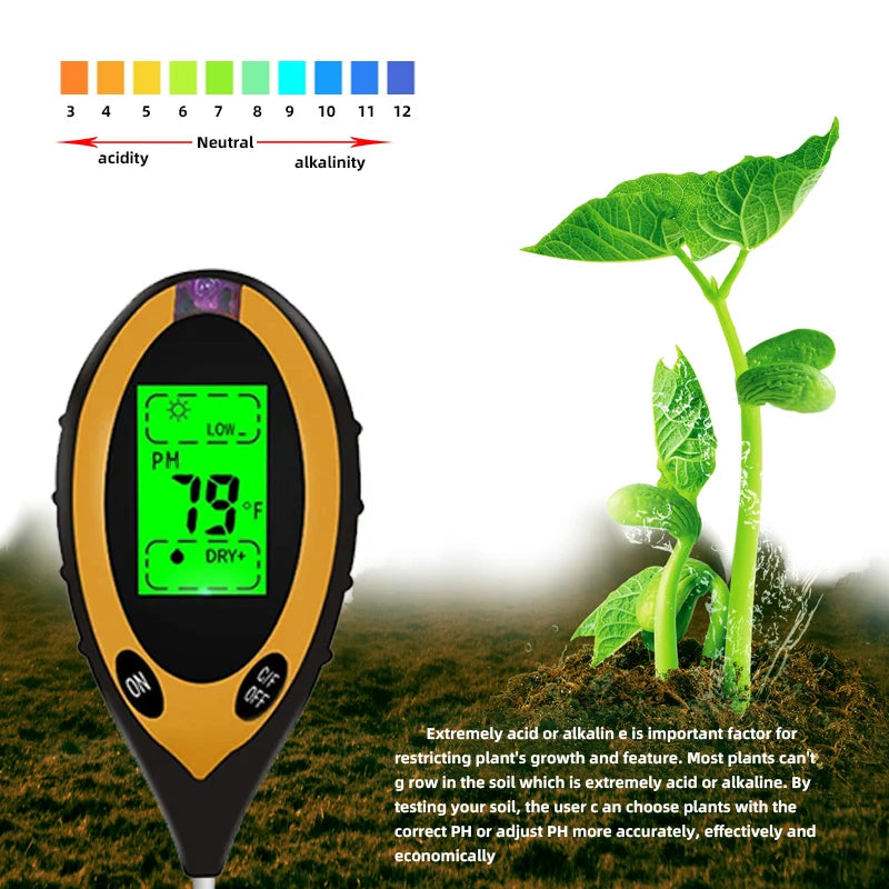 GrowGuard™ 4-in-1 Soil Tester