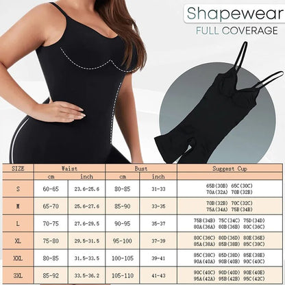 GUUDIA Bodysuits Full Coverage Shapewear Thigh Slim Body Suit Low Back Body Shaper Backless Jumpsuit Seamless Shapers Slimmer