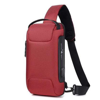 Men's Anti-Theft, USB, Waterproof Crossbody Bag