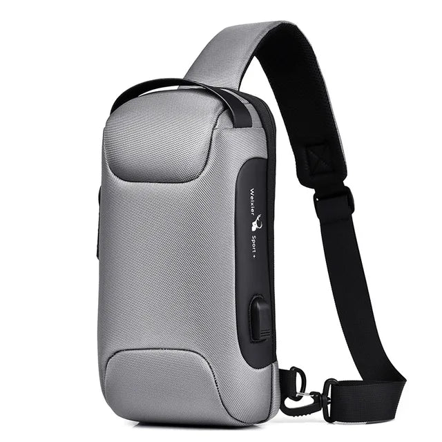 Men's Anti-Theft, USB, Waterproof Crossbody Bag