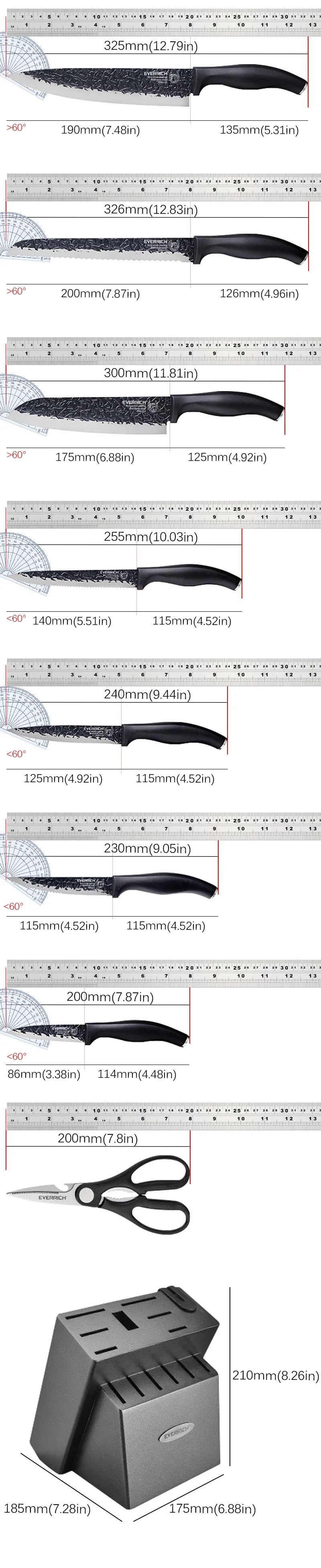 Hammer Pattern Knife Set