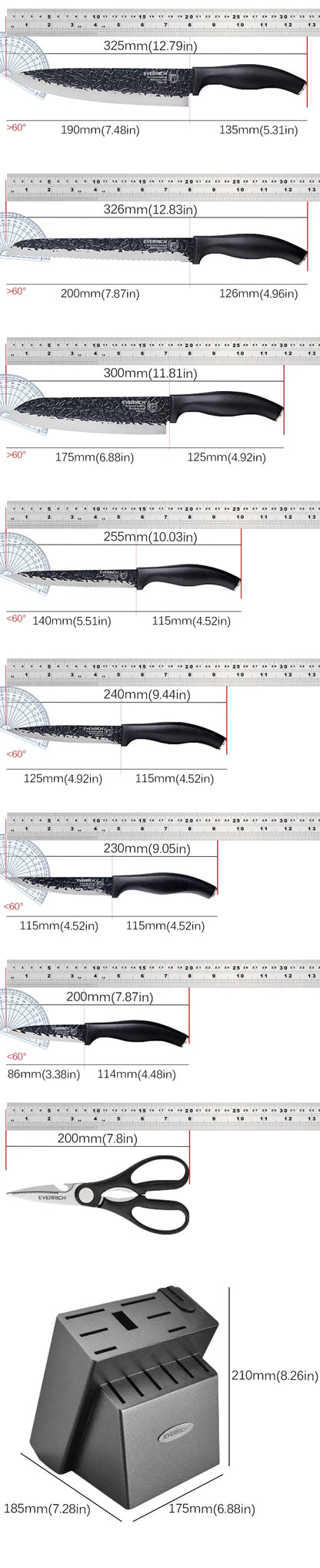 Hammer Pattern Knife Set