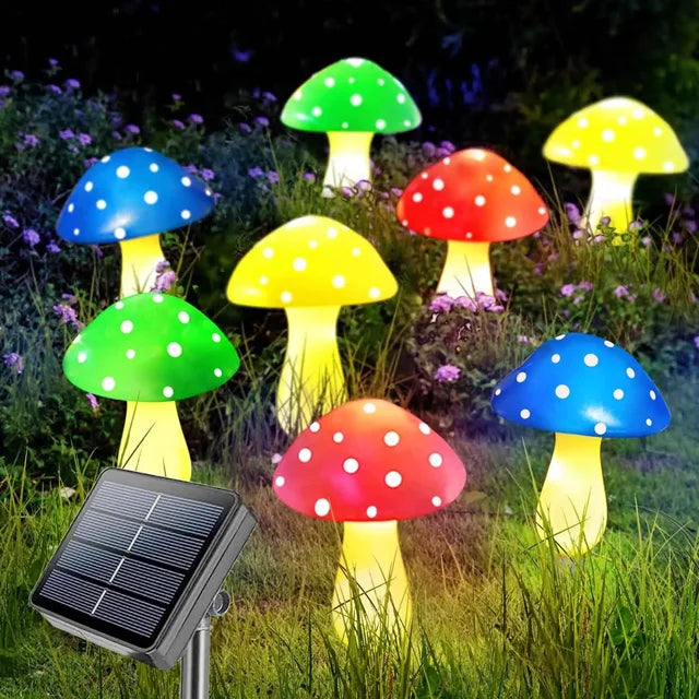 Solar Mushroom Garden Lights