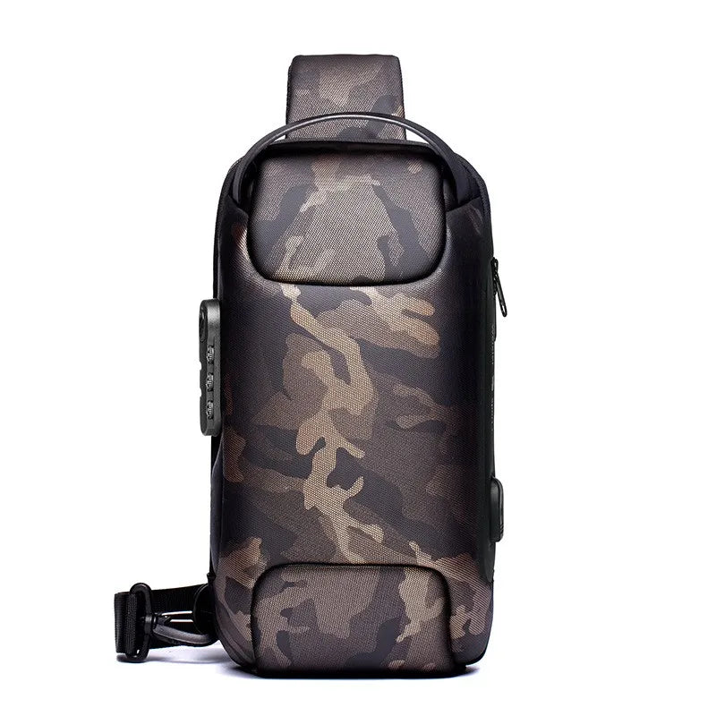 Men's Anti-Theft, USB, Waterproof Crossbody Bag