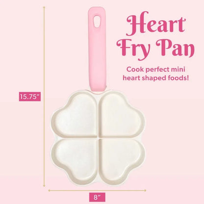 Heart-Shaped Pink Fry Pan