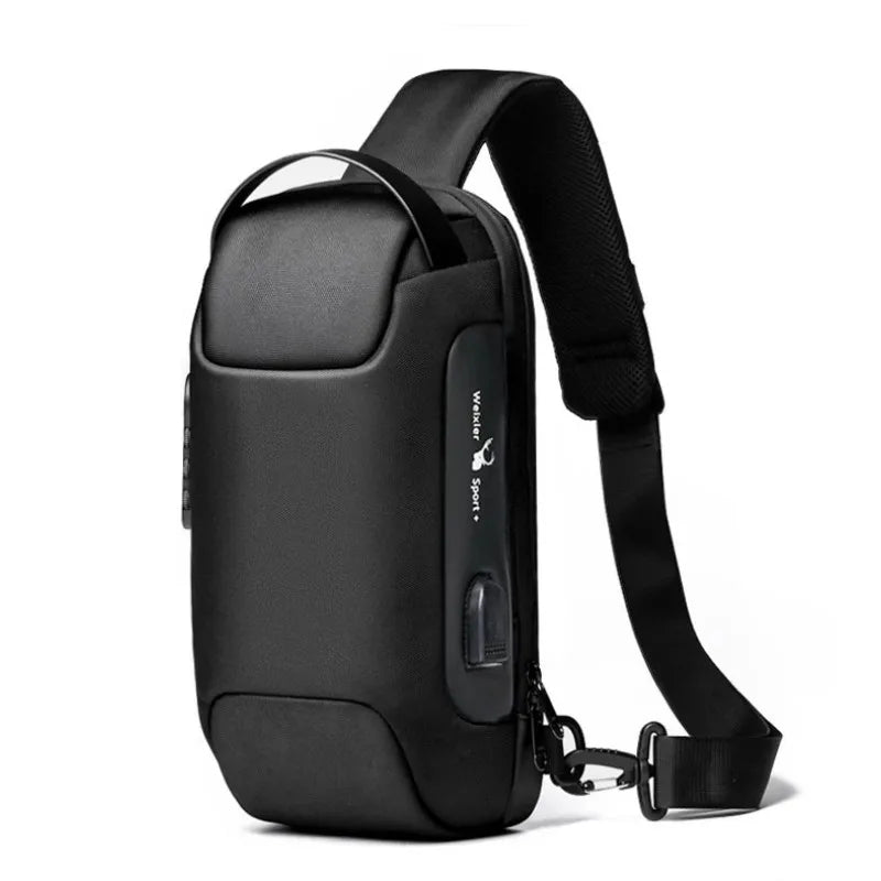 Men's Anti-Theft, USB, Waterproof Crossbody Bag